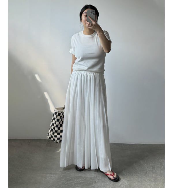 SLOBE IENA「《WEB限定/追加予約》PEボイルプリーツスカート」|スカート|