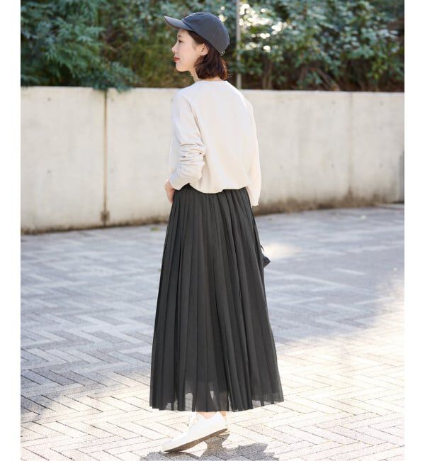 SLOBE IENA「《WEB限定/追加予約》PEボイルプリーツスカート」|スカート|