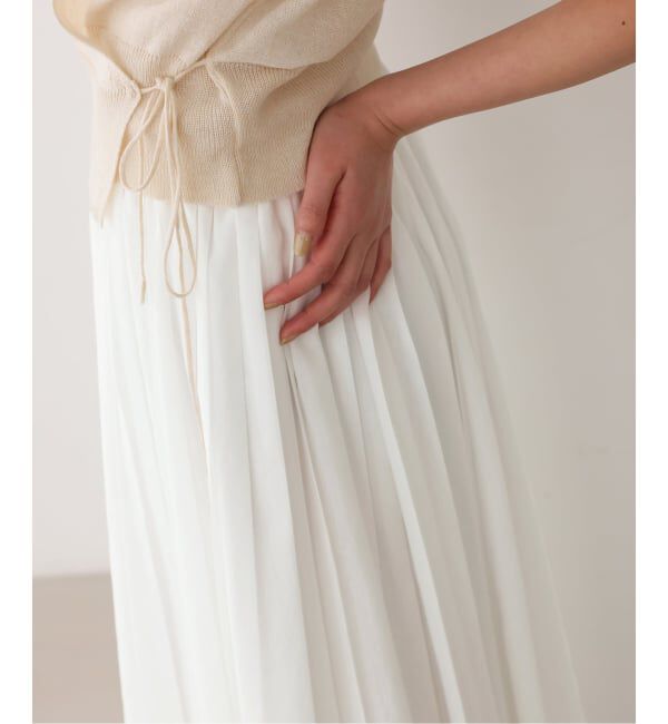 SLOBE IENA「《WEB限定/追加予約》PEボイルプリーツスカート」|スカート|