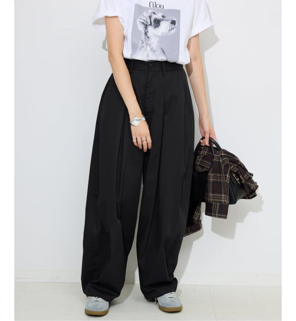 SLOBE IENA「《接触冷感/追加3予約》ライトチノタックカーブトラウザー」|チノ|