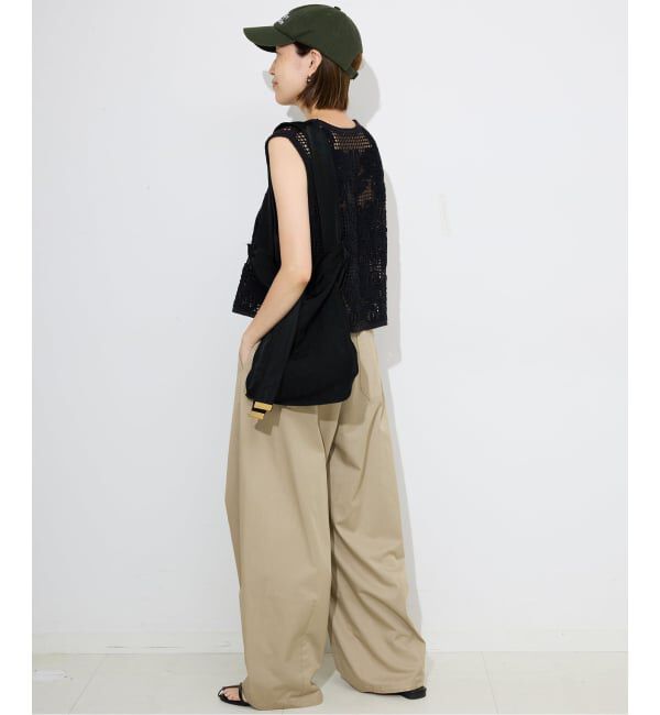 SLOBE IENA「《接触冷感/追加3予約》ライトチノタックカーブトラウザー」|チノ|