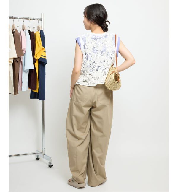 SLOBE IENA「《接触冷感/追加3予約》ライトチノタックカーブトラウザー」|チノ|