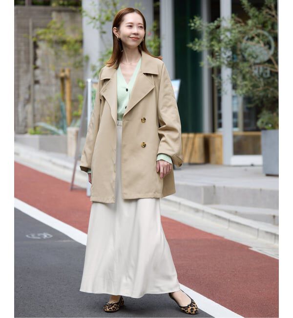 SLOBE IENA「《WEB限定/追加2》グロッシーサテンフレアスカート」|スカート|