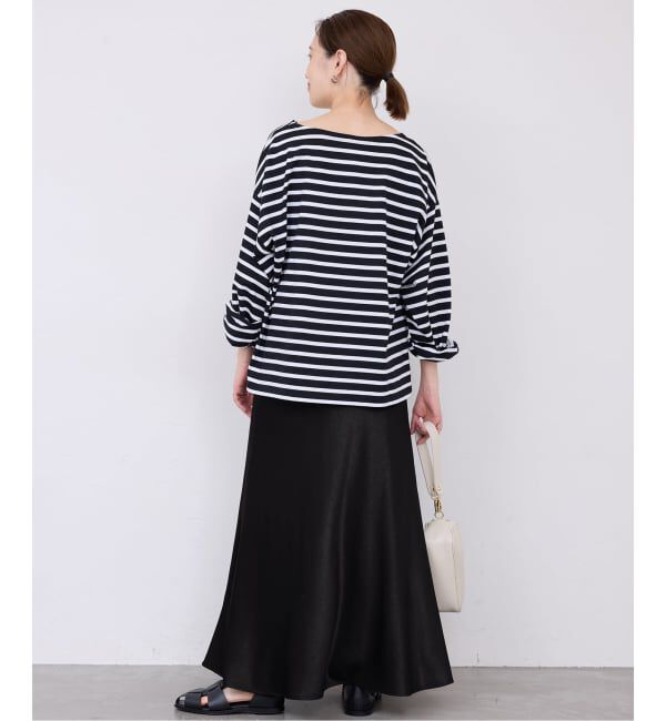 SLOBE IENA「《WEB限定/追加2》グロッシーサテンフレアスカート」|スカート|