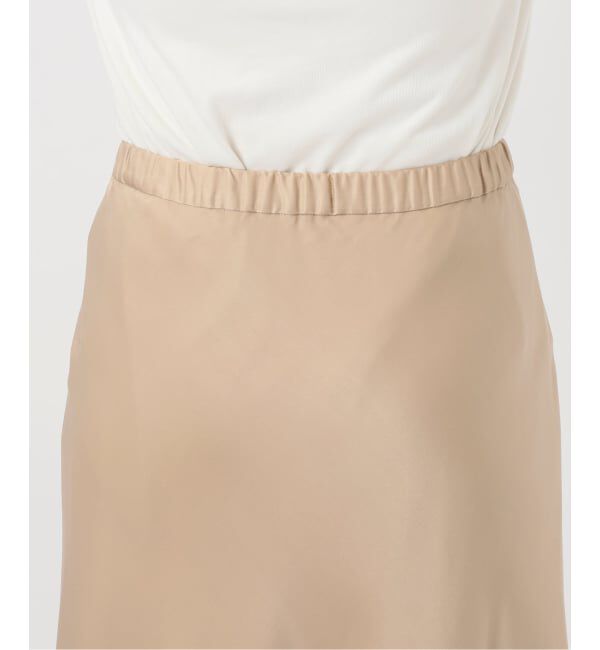 SLOBE IENA「《WEB限定/追加2》グロッシーサテンフレアスカート」|スカート|