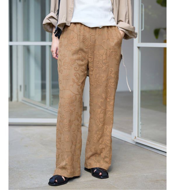 SLOBE IENA「《シリーズあり/予約》レースカットパンツ」|その他|ベージュ