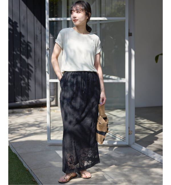 SLOBE IENA「《シリーズあり/予約》レースカットスカート」|スカート|