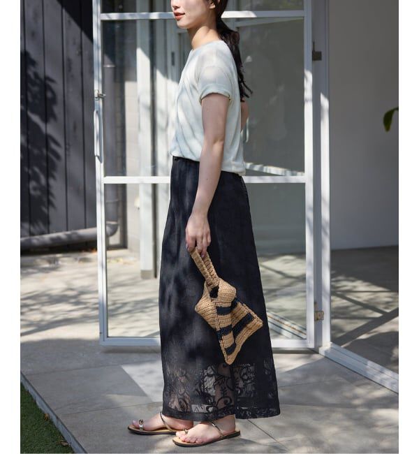 SLOBE IENA「《シリーズあり/予約》レースカットスカート」|スカート|