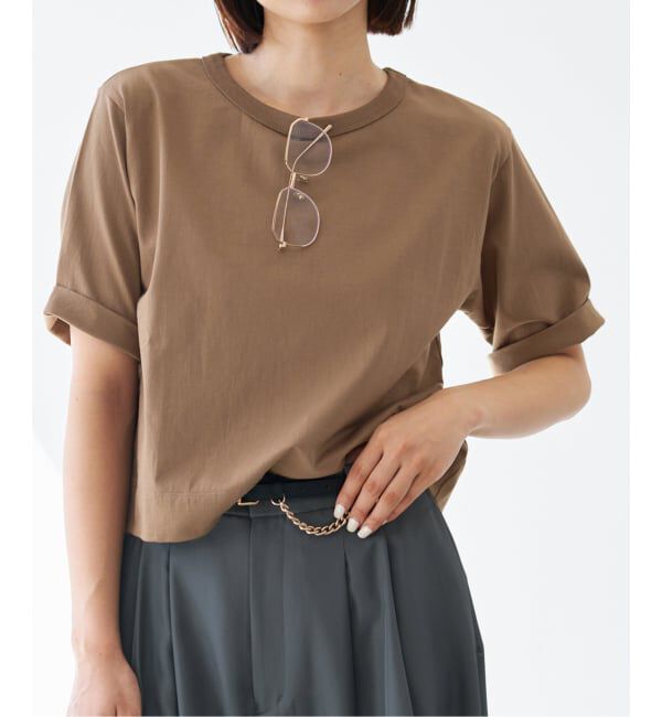 IENA「《予約》クロップドTシャツ」|Tシャツ・カットソー|