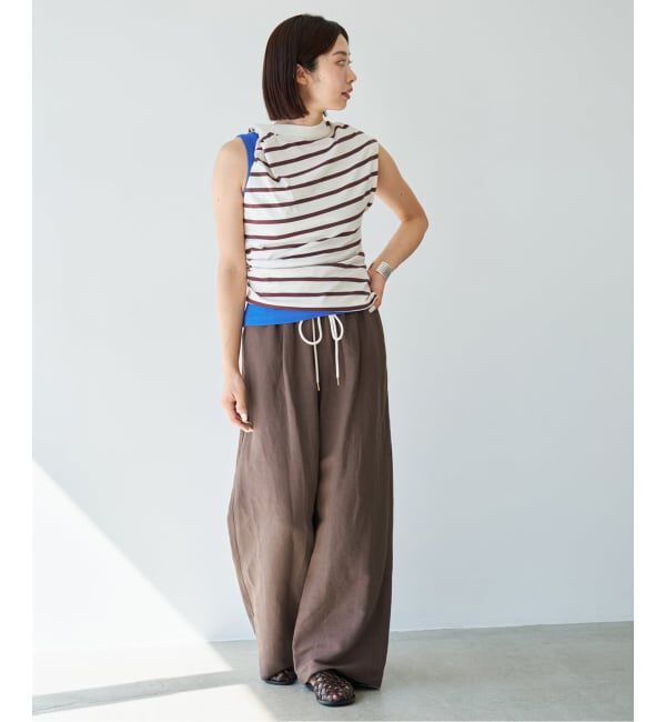 IENA「《新色あり/追加予約》ウォッシャブル リネンレーヨンイージーパンツ」|その他|