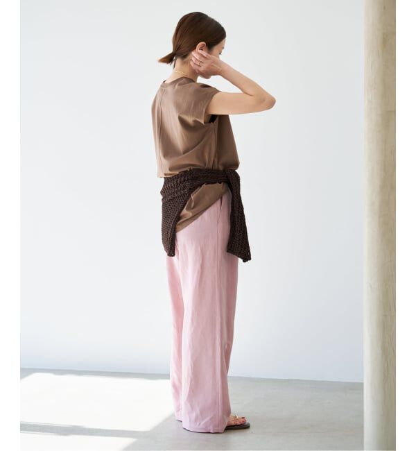 IENA「《新色あり/追加予約》ウォッシャブル リネンレーヨンイージーパンツ」|その他|