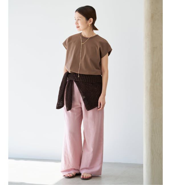 IENA「《新色あり/追加予約》ウォッシャブル リネンレーヨンイージーパンツ」|その他|