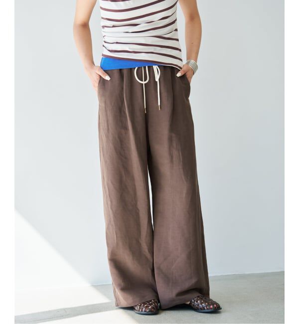 IENA「《新色あり/追加予約》ウォッシャブル リネンレーヨンイージーパンツ」|その他|