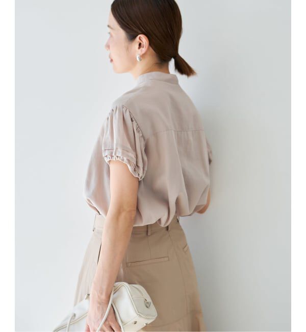 IENA「《WEB限定/追加予約》パフスリーブ半袖ブラウス」|シャツ・ブラウス|