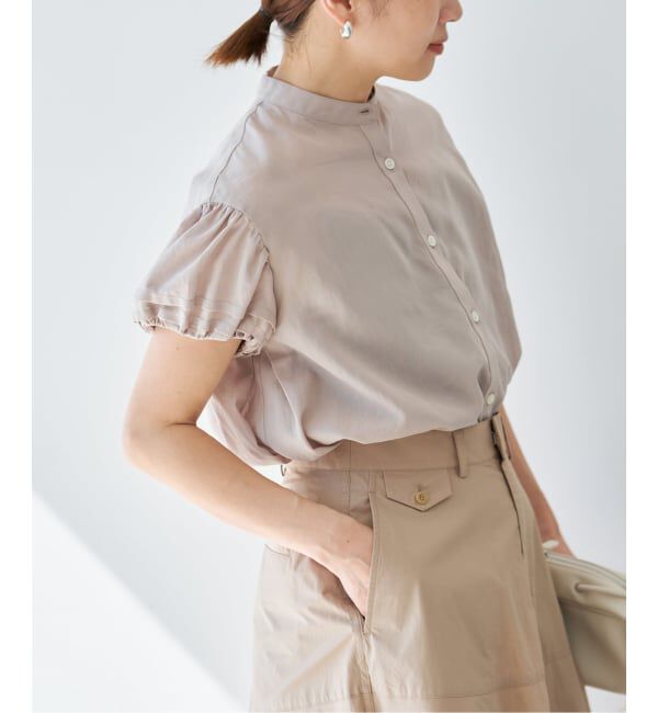 IENA「《WEB限定/追加予約》パフスリーブ半袖ブラウス」|シャツ・ブラウス|