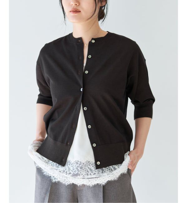 IENA「《新色あり/追加5予約》LEVITAクルーカーディガン」|カーディガン|