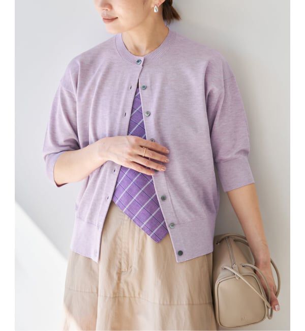 IENA「《新色あり/追加5予約》LEVITAクルーカーディガン」|カーディガン|