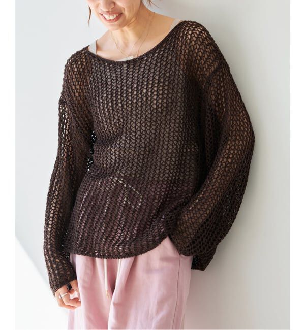 IENA「《予約》ギマメッシュプルオーバー」|ニット・セーター|