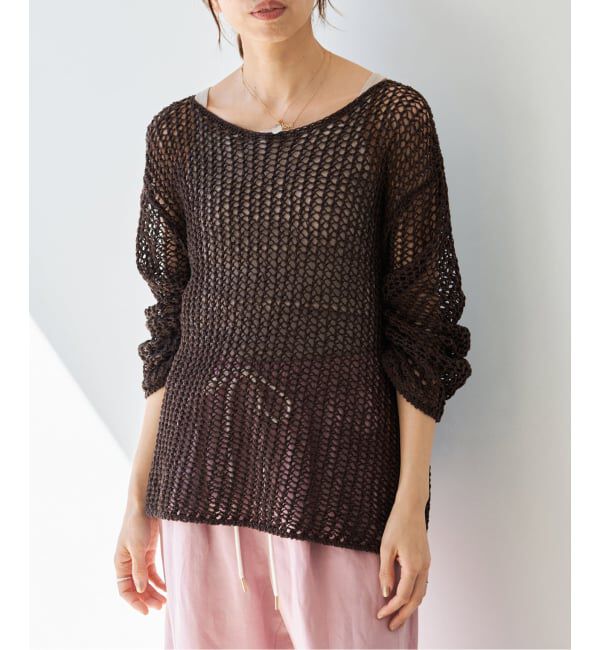 IENA「《予約》ギマメッシュプルオーバー」|ニット・セーター|
