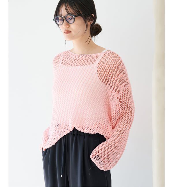 IENA「《予約》ギマメッシュプルオーバー」|ニット・セーター|