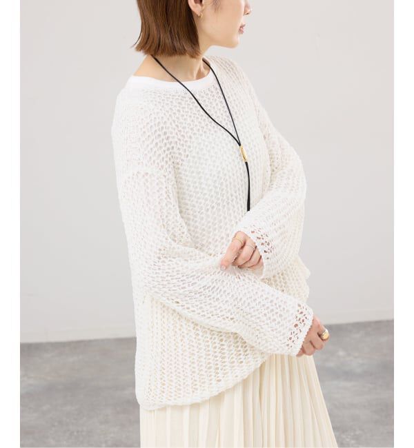 IENA「《予約》ギマメッシュプルオーバー」|ニット・セーター|