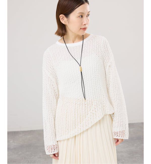 IENA「《予約》ギマメッシュプルオーバー」|ニット・セーター|