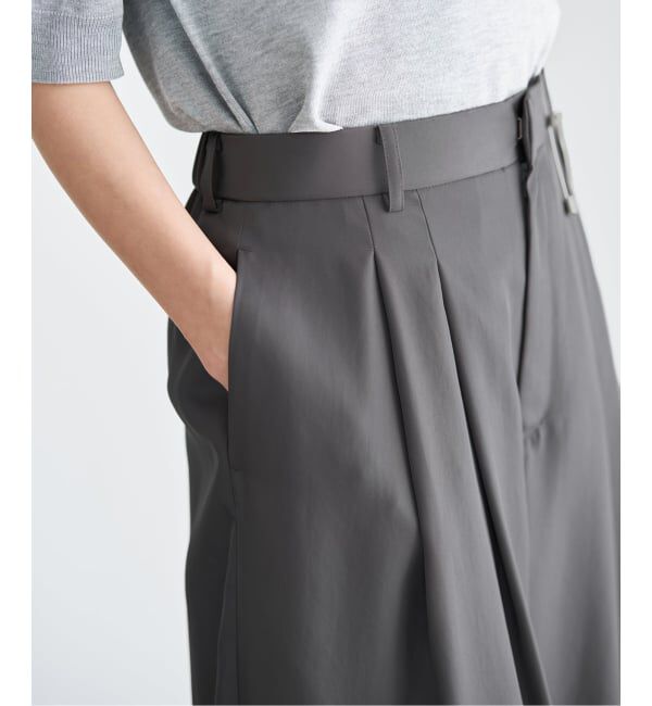 IENA「《洗濯機洗い可/予約》UVカット/接触冷感 ツイルコクーンスラックス」|スラックス|