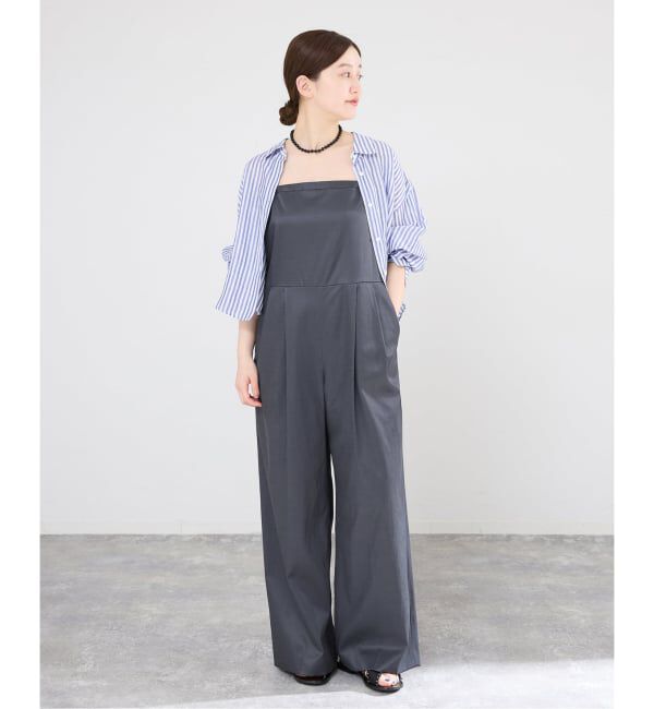 IENA「ウォッシャブル スクエアネックサロペット」|オールインワン|