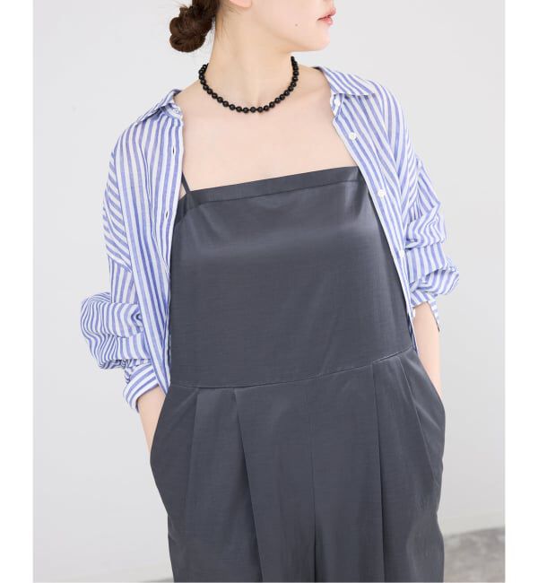 IENA「ウォッシャブル スクエアネックサロペット」|オールインワン|