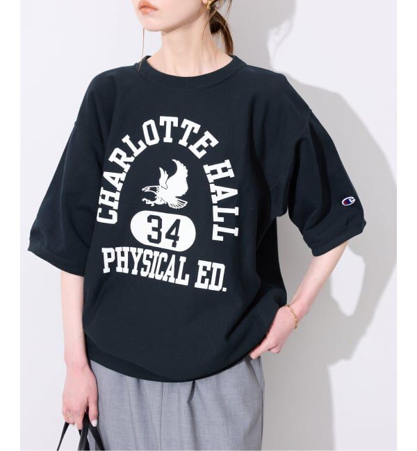 SLOBE IENA「Champion / チャンピオン 半袖スウェット C3-D004」|スウェット・ジャージ|ネイビー