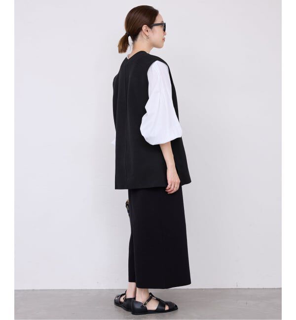 SLOBE IENA「《WEB限定/追加予約》ダブルフェイスコットンニットベスト」|ベスト・ジレ|