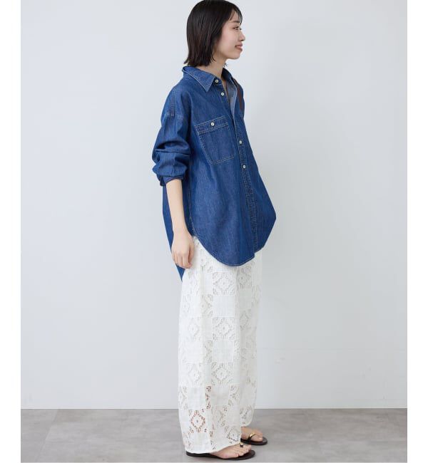 SLOBE IENA「《追加予約》コットンレースイージーパンツ」|その他|