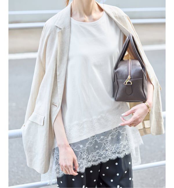 SLOBE IENA「《予約》レースコンビノースリカットソー」|Tシャツ・カットソー|
