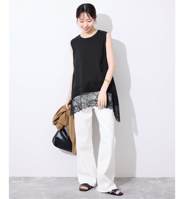 SLOBE IENA「《予約》レースコンビノースリカットソー」|Tシャツ・カットソー|