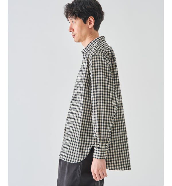 EDIFICE「コットンリネン ラウンド カラー シャツ」|シャツ・ブラウス|