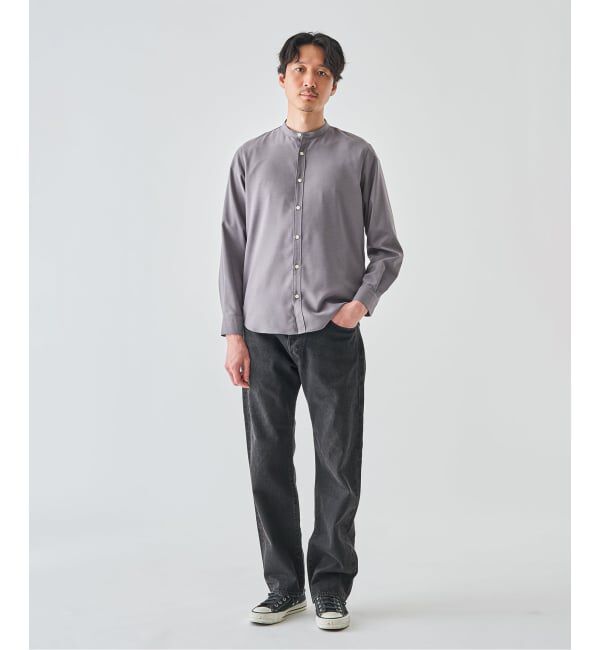 EDIFICE「WOLSTAR TWILL バンドシャツ」|シャツ・ブラウス|