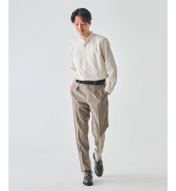 EDIFICE「WOLSTAR TWILL バンドシャツ」|シャツ・ブラウス|