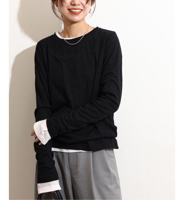 JOURNAL STANDARD relume「《追加3》ソフトテレコクルーネックロングTEE」|Tシャツ・カットソー|