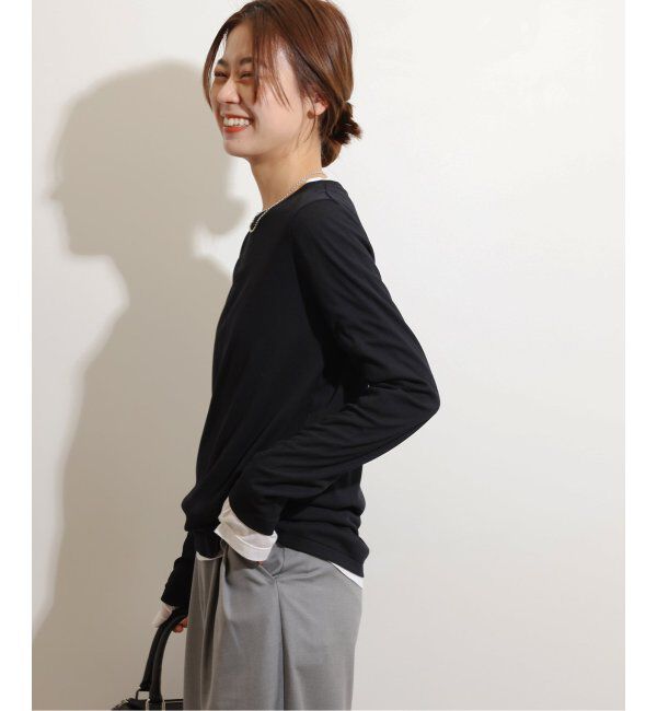 JOURNAL STANDARD relume「《追加3》ソフトテレコクルーネックロングTEE」|Tシャツ・カットソー|