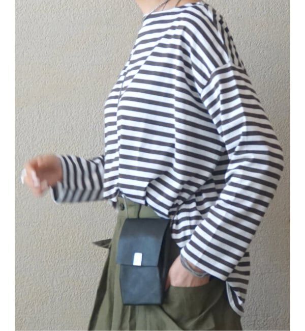 journal standard luxe「コットンボーダー ボートネックプルオーバー」|Tシャツ・カットソー|ブラウン