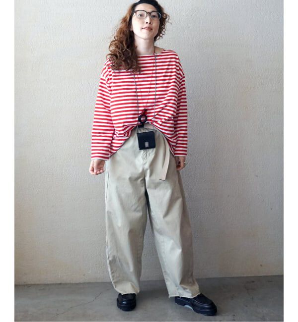 journal standard luxe「コットンボーダー ボートネックプルオーバー」|Tシャツ・カットソー|