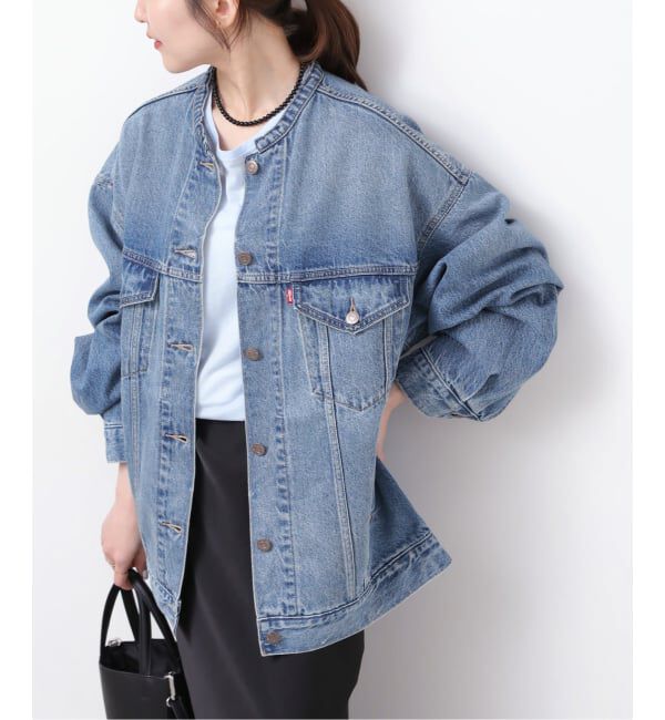 JOURNAL STANDARD relume「別注【LEVI&rsquo;S】COLLARLESS XL TRUCKER：デニムジャケット」|デニムジャケット|