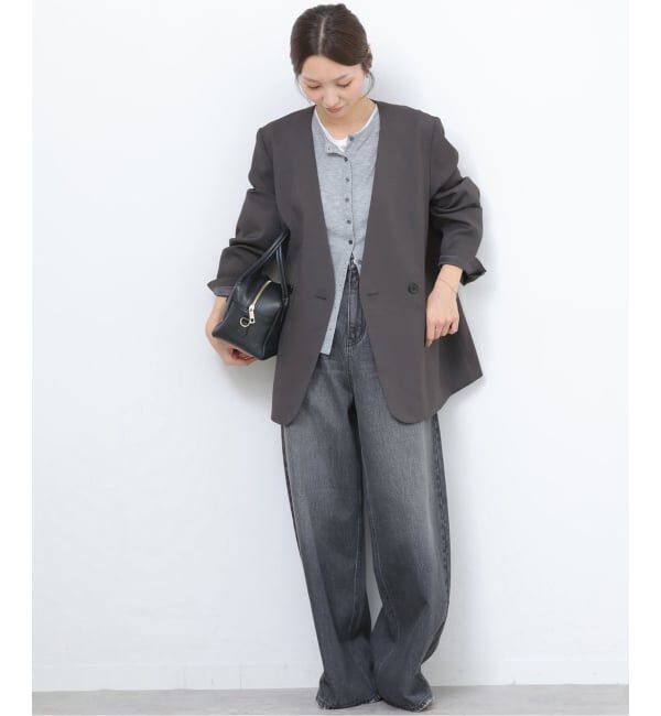 JOURNAL STANDARD relume「ダブルフロントノーカラージャケット」|ノーカラージャケット|