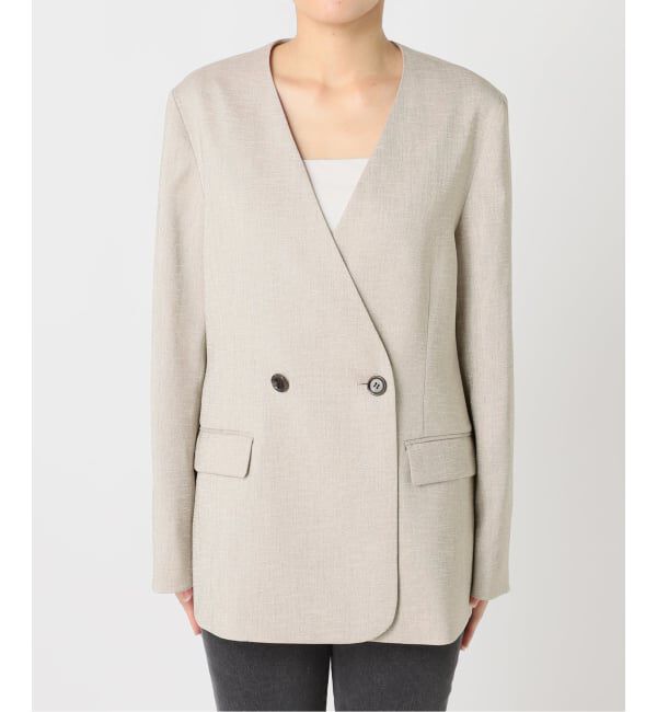 JOURNAL STANDARD relume「ダブルフロントノーカラージャケット」|ノーカラージャケット|