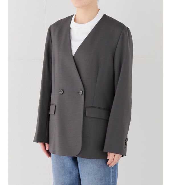 JOURNAL STANDARD relume「ダブルフロントノーカラージャケット」|ノーカラージャケット|