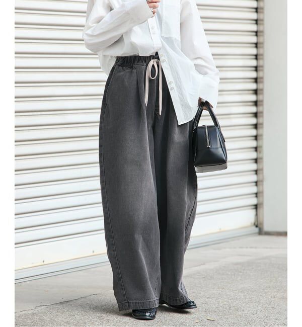 JOURNAL STANDARD「《追加》イージーデニムワイドパンツ」|デニム|ブラック A