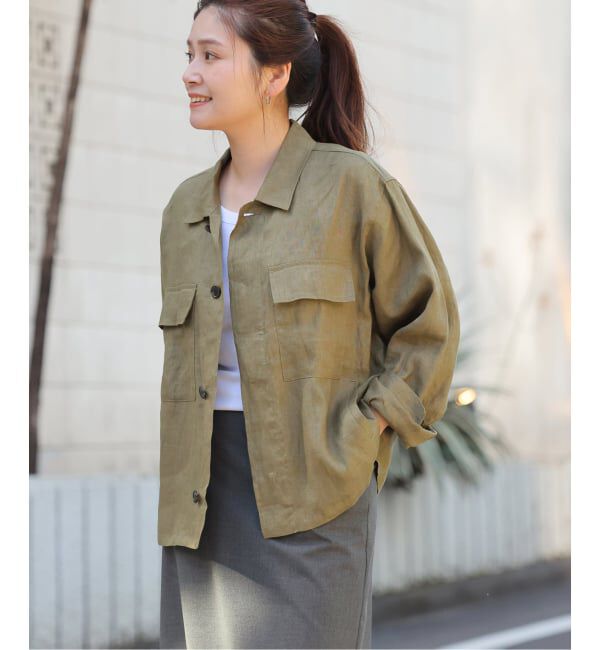 JOURNAL STANDARD「《追加》リネンミリタリージャケット」|ミリタリージャケット|