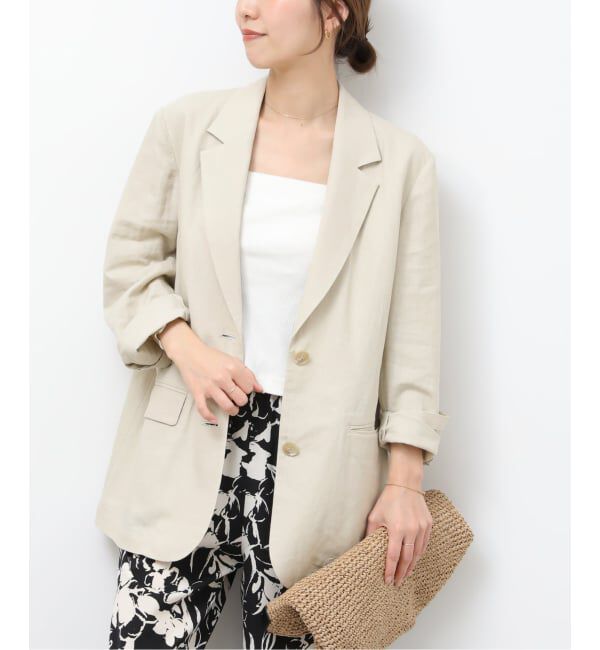 JOURNAL STANDARD relume「［手洗い可］リネンフィールシングルジャケット」|テーラードジャケット|ベージュ