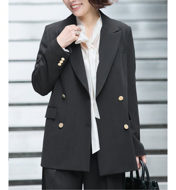 journal standard L'essage「《追加6》ヴィスポリギャバブレザージャケット」|テーラードジャケット|グレーA