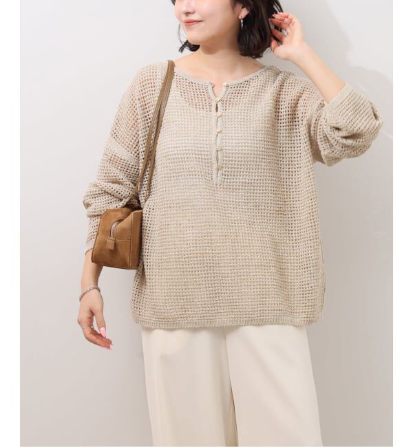 JOURNAL STANDARD relume「ミックスメッシュ2WAYヘンリープルオーバー」|ニット・セーター|